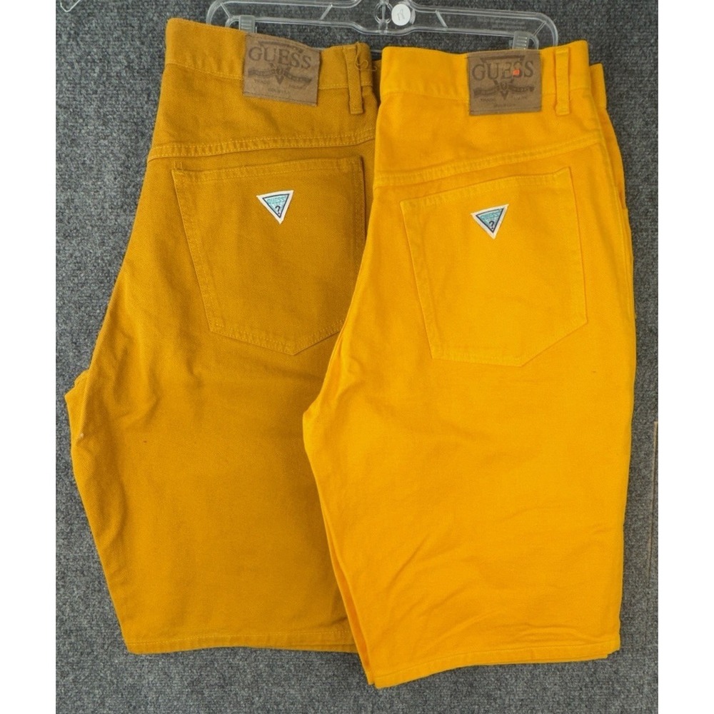 Lot Of #2 Guess George Marciano Vintage Baggy Denim Jorts Shorts Men's size 34
